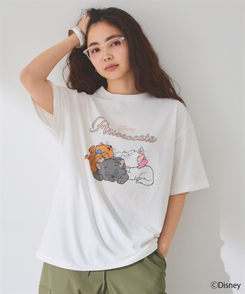 Life Style by cross marche 【Disney/ディズニー】おしゃれキャット・マリー＆ベルリオーズ＆トゥルーズ・プリント半袖Tシャツ（The Aristocats）_subthumb_3