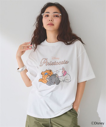 Life Style by cross marche 【Disney/ディズニー】おしゃれキャット・マリー＆ベルリオーズ＆トゥルーズ・プリント半袖Tシャツ（The Aristocats）_subthumb_4