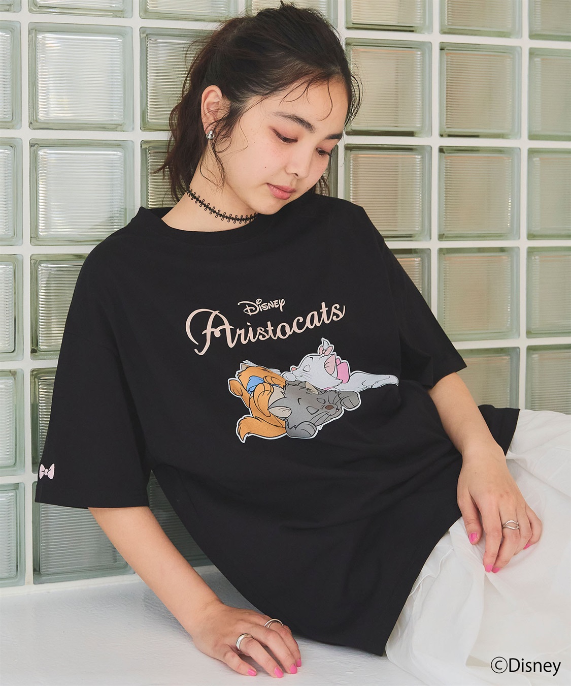 chara station 【Disney/ディズニー】おしゃれキャット・マリー＆ベルリオーズ＆トゥルーズ・プリント半袖Tシャツ（The Aristocats）_sub_13