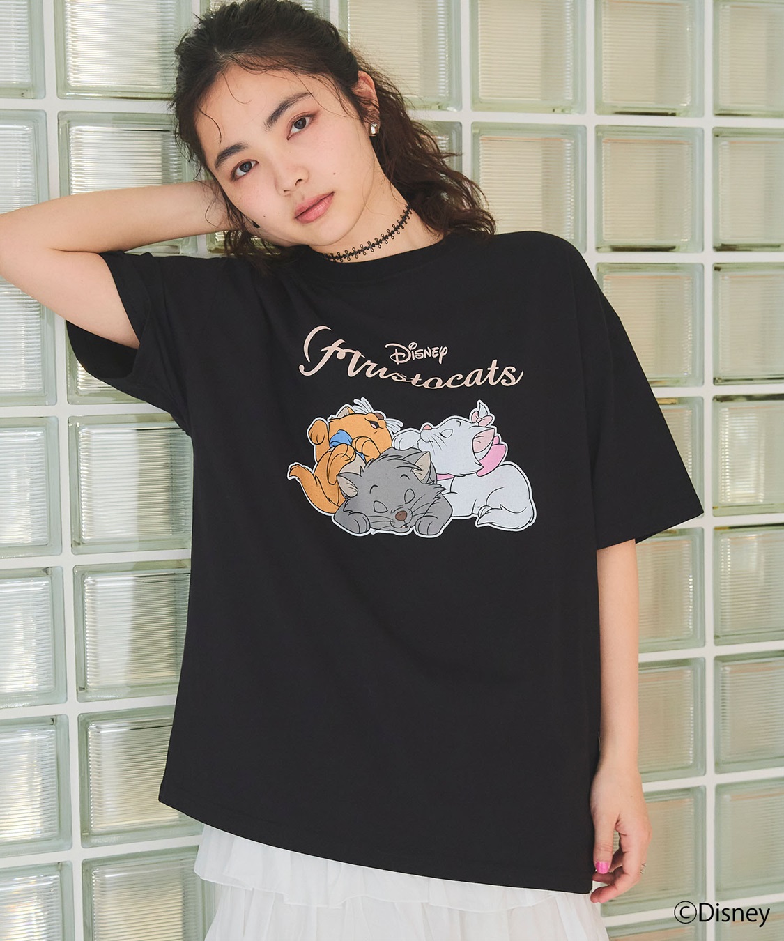 chara station 【Disney/ディズニー】おしゃれキャット・マリー＆ベルリオーズ＆トゥルーズ・プリント半袖Tシャツ（The Aristocats）_sub_14