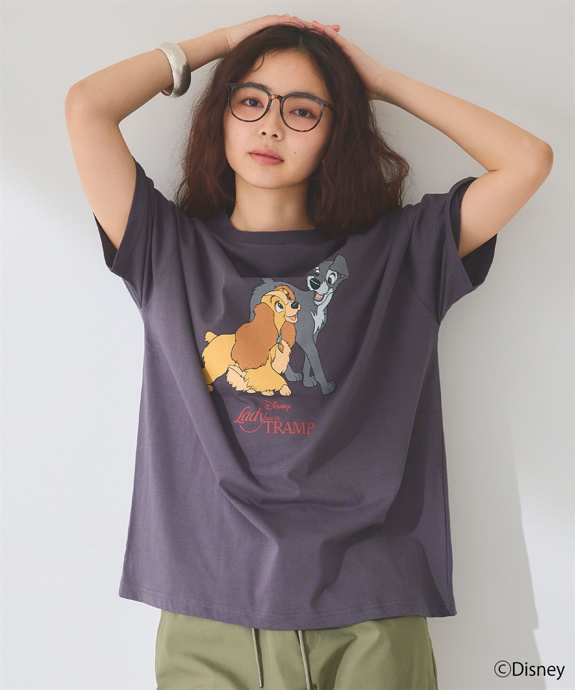 chara station 【Disney/ディズニー】わんわん物語レディ＆トランプ半袖プリントTシャツ/LADY and the TRAMP_sub_8
