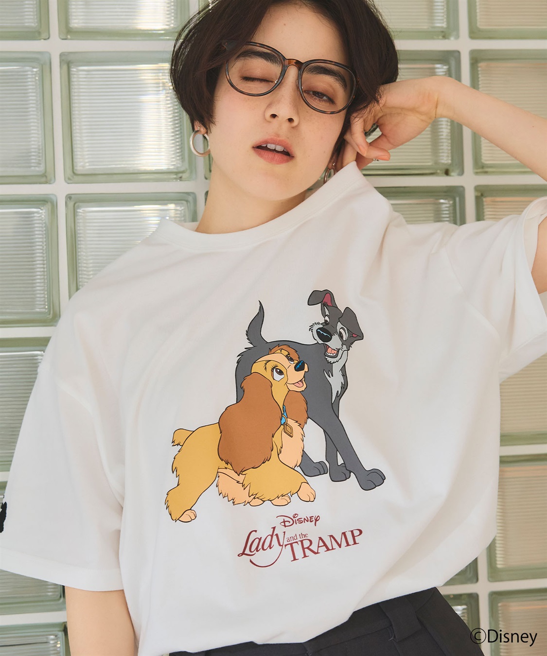 chara station 【Disney/ディズニー】わんわん物語レディ＆トランプ半袖プリントTシャツ/LADY and the TRAMP_sub_13