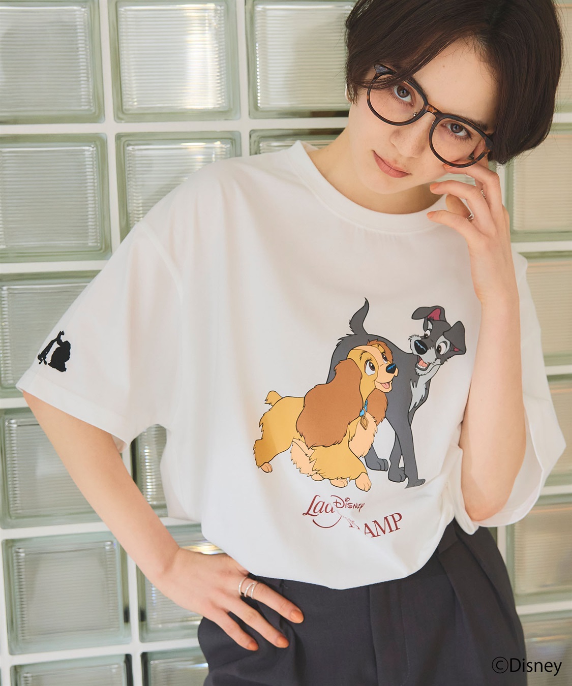 chara station 【Disney/ディズニー】わんわん物語レディ＆トランプ半袖プリントTシャツ/LADY and the TRAMP_sub_14