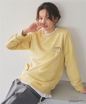 Life Style by cross marche 【PEANUTS/ピーナッツ】SNOOPY/スヌーピー刺繍デザイン裏起毛スウェットトレーナー_subthumb_3