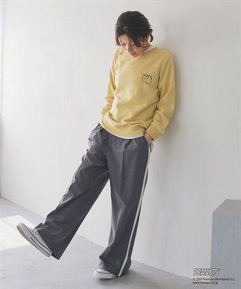 Life Style by cross marche 【PEANUTS/ピーナッツ】SNOOPY/スヌーピー刺繍デザイン裏起毛スウェットトレーナー_subthumb_7