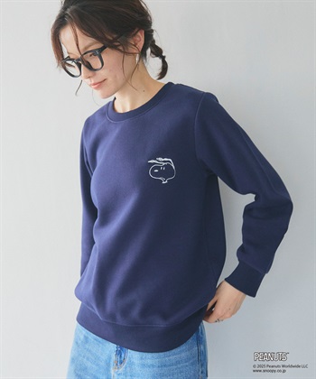 Life Style by cross marche 【PEANUTS/ピーナッツ】SNOOPY/スヌーピー刺繍デザイン裏起毛スウェットトレーナー_subthumb_13