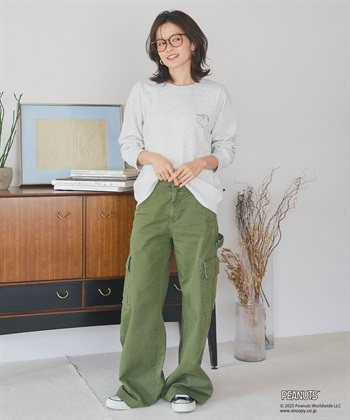 Life Style by cross marche 【PEANUTS/ピーナッツ】SNOOPY/スヌーピー刺繍デザイン裏起毛スウェットトレーナー_subthumb_27