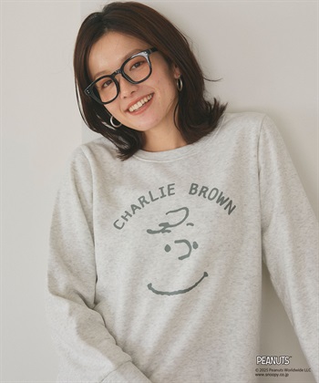 Life Style by cross marche 【PEANUTS/ピーナッツ】チャーリーブラウンフロントプリント裏起毛スウェットトレーナー_subthumb_4