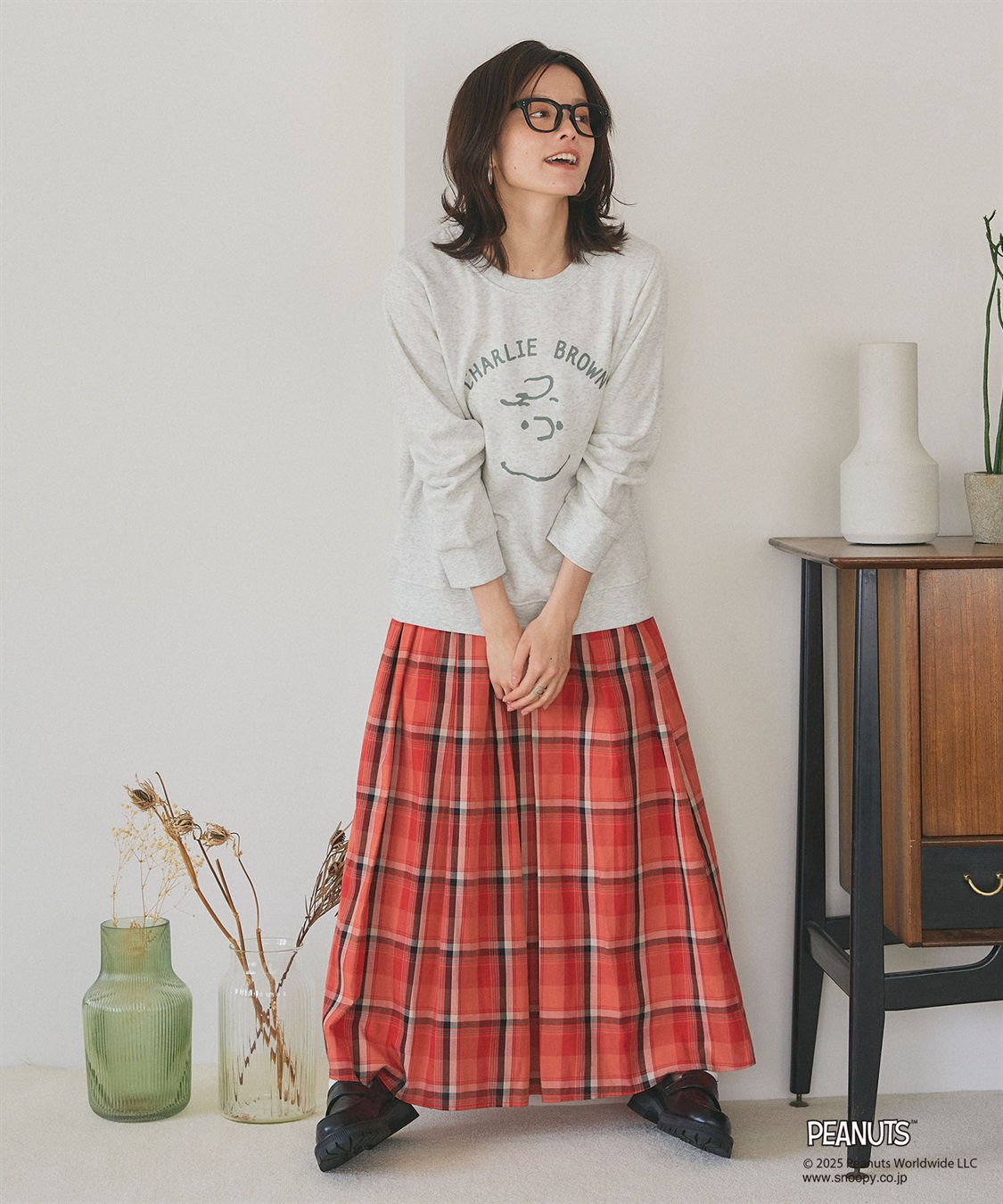 Life Style by cross marche 【PEANUTS/ピーナッツ】チャーリーブラウンフロントプリント裏起毛スウェットトレーナー_sub_7