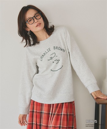 Life Style by cross marche 【PEANUTS/ピーナッツ】チャーリーブラウンフロントプリント裏起毛スウェットトレーナー_subthumb_8