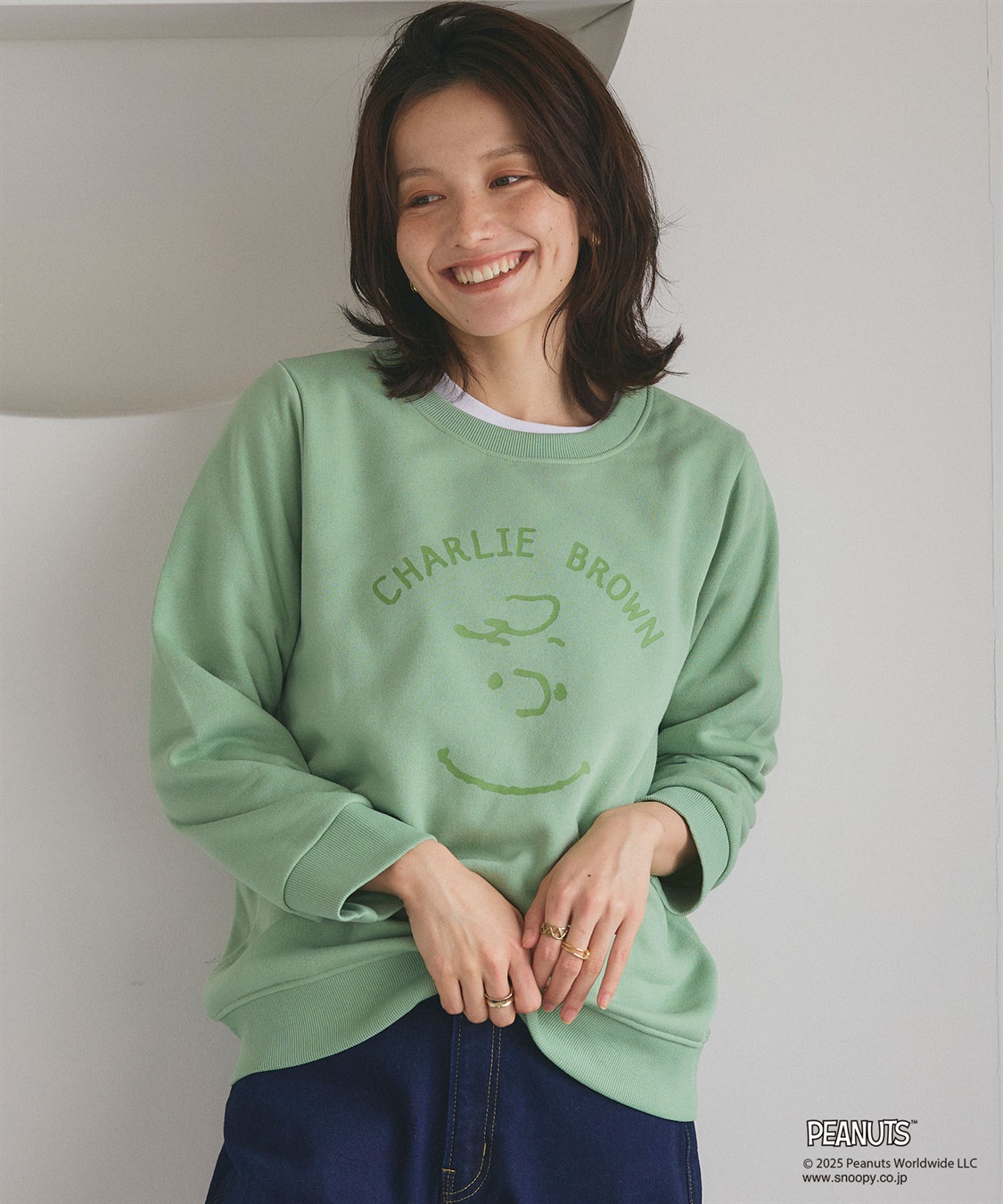 Life Style by cross marche 【PEANUTS/ピーナッツ】チャーリーブラウンフロントプリント裏起毛スウェットトレーナー_sub_13
