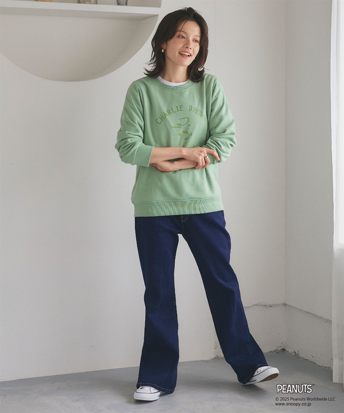 Life Style by cross marche 【PEANUTS/ピーナッツ】チャーリーブラウンフロントプリント裏起毛スウェットトレーナー_sub_16