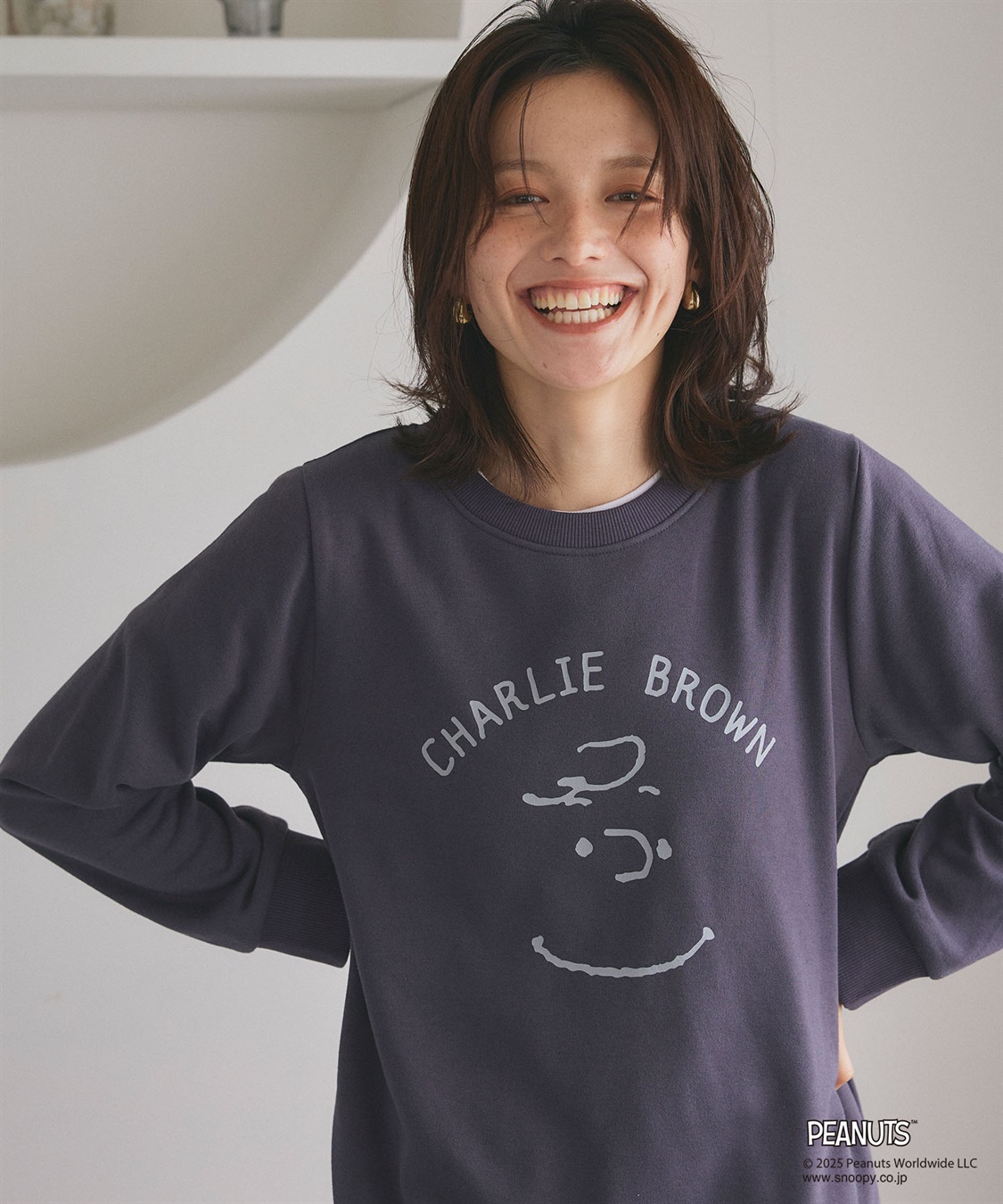 Life Style by cross marche 【PEANUTS/ピーナッツ】チャーリーブラウンフロントプリント裏起毛スウェットトレーナー_sub_18