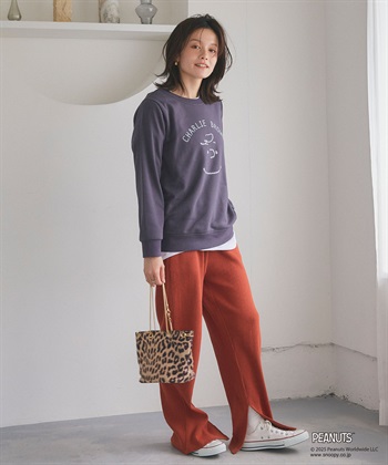 Life Style by cross marche 【PEANUTS/ピーナッツ】チャーリーブラウンフロントプリント裏起毛スウェットトレーナー_subthumb_20