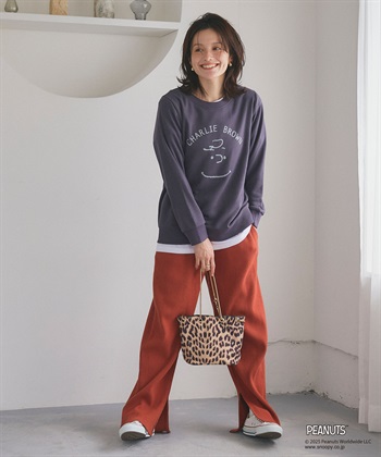 Life Style by cross marche 【PEANUTS/ピーナッツ】チャーリーブラウンフロントプリント裏起毛スウェットトレーナー_subthumb_22