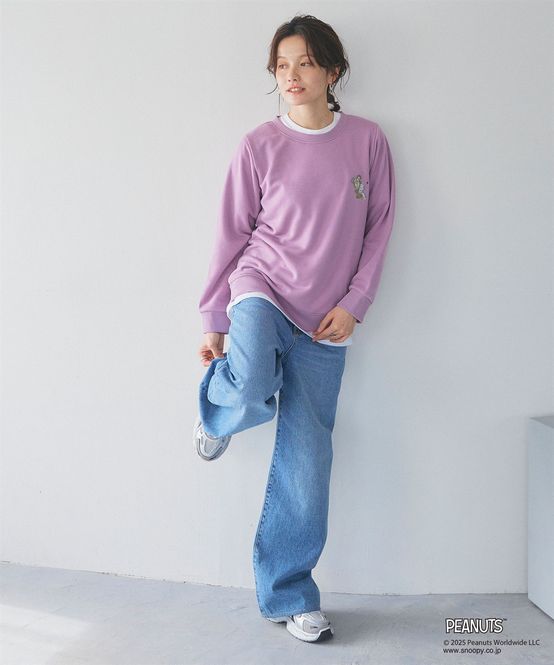 Life Style by cross marche 【PEANUTS/ピーナッツ】SNOOPY and Teddy Bear刺繍デザイン裏起毛スウェットトレーナー_sub_8