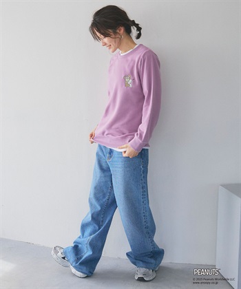 Life Style by cross marche 【PEANUTS/ピーナッツ】SNOOPY and Teddy Bear刺繍デザイン裏起毛スウェットトレーナー_subthumb_9