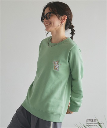 Life Style by cross marche 【PEANUTS/ピーナッツ】SNOOPY and Teddy Bear刺繍デザイン裏起毛スウェットトレーナー_subthumb_12