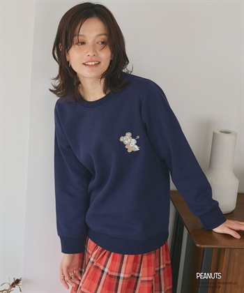 Life Style by cross marche 【PEANUTS/ピーナッツ】SNOOPY and Teddy Bear刺繍デザイン裏起毛スウェットトレーナー_subthumb_19