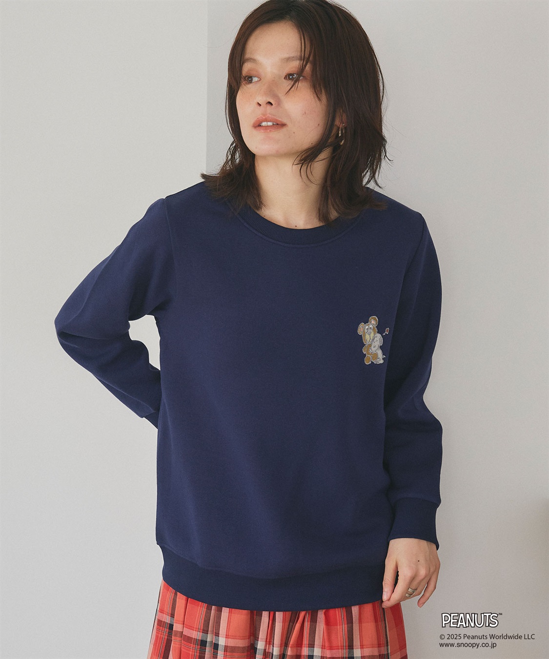 Life Style by cross marche 【PEANUTS/ピーナッツ】SNOOPY and Teddy Bear刺繍デザイン裏起毛スウェットトレーナー_sub_22