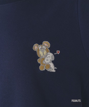 Life Style by cross marche 【PEANUTS/ピーナッツ】SNOOPY and Teddy Bear刺繍デザイン裏起毛スウェットトレーナー_subthumb_27