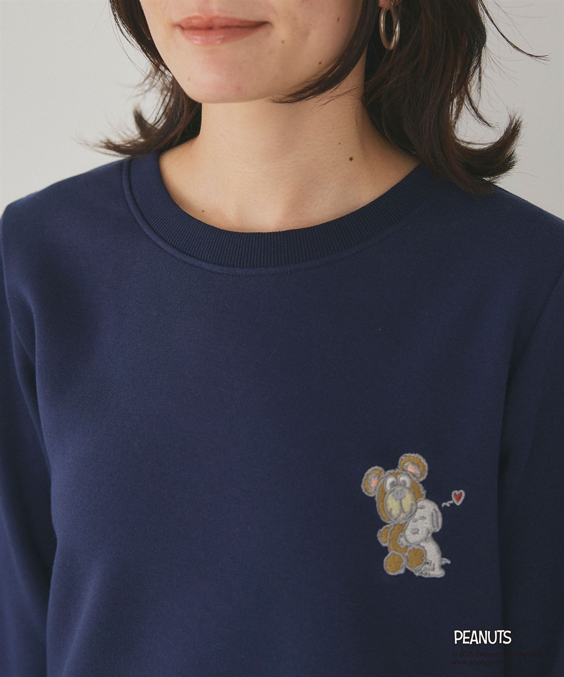 Life Style by cross marche 【PEANUTS/ピーナッツ】SNOOPY and Teddy Bear刺繍デザイン裏起毛スウェットトレーナー_sub_28