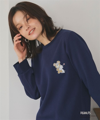 Life Style by cross marche 【PEANUTS/ピーナッツ】SNOOPY and Teddy Bear刺繍デザイン裏起毛スウェットトレーナー_subthumb_29