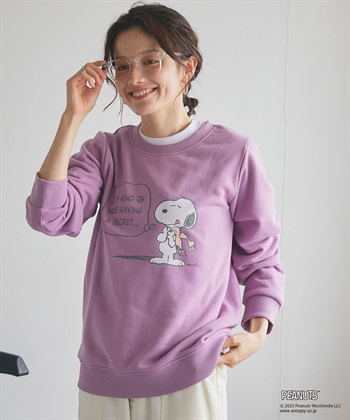Life Style by cross marche 【PEANUTS/ピーナッツ】SNOOPY/スヌーピーフロントプリント裏起毛スウェットトレーナー（2025AW）_subthumb_5