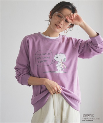 Life Style by cross marche 【PEANUTS/ピーナッツ】SNOOPY/スヌーピーフロントプリント裏起毛スウェットトレーナー（2025AW）_subthumb_6