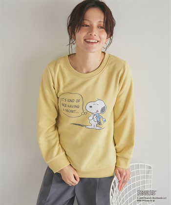 Life Style by cross marche 【PEANUTS/ピーナッツ】SNOOPY/スヌーピーフロントプリント裏起毛スウェットトレーナー（2025AW）_subthumb_11