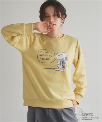 Life Style by cross marche 【PEANUTS/ピーナッツ】SNOOPY/スヌーピーフロントプリント裏起毛スウェットトレーナー（2025AW）_subthumb_14