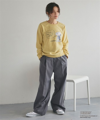 Life Style by cross marche 【PEANUTS/ピーナッツ】SNOOPY/スヌーピーフロントプリント裏起毛スウェットトレーナー（2025AW）_subthumb_18