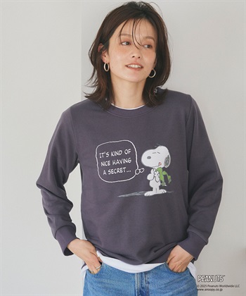 Life Style by cross marche 【PEANUTS/ピーナッツ】SNOOPY/スヌーピーフロントプリント裏起毛スウェットトレーナー（2025AW）_subthumb_20