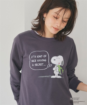 Life Style by cross marche 【PEANUTS/ピーナッツ】SNOOPY/スヌーピーフロントプリント裏起毛スウェットトレーナー（2025AW）_subthumb_21