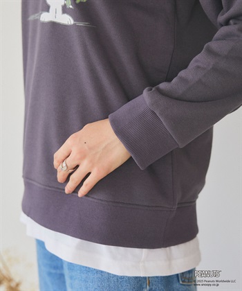 Life Style by cross marche 【PEANUTS/ピーナッツ】SNOOPY/スヌーピーフロントプリント裏起毛スウェットトレーナー（2025AW）_subthumb_27