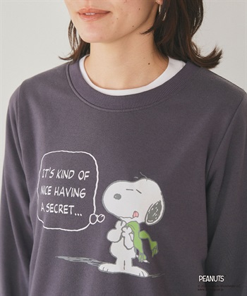 Life Style by cross marche 【PEANUTS/ピーナッツ】SNOOPY/スヌーピーフロントプリント裏起毛スウェットトレーナー（2025AW）_subthumb_29