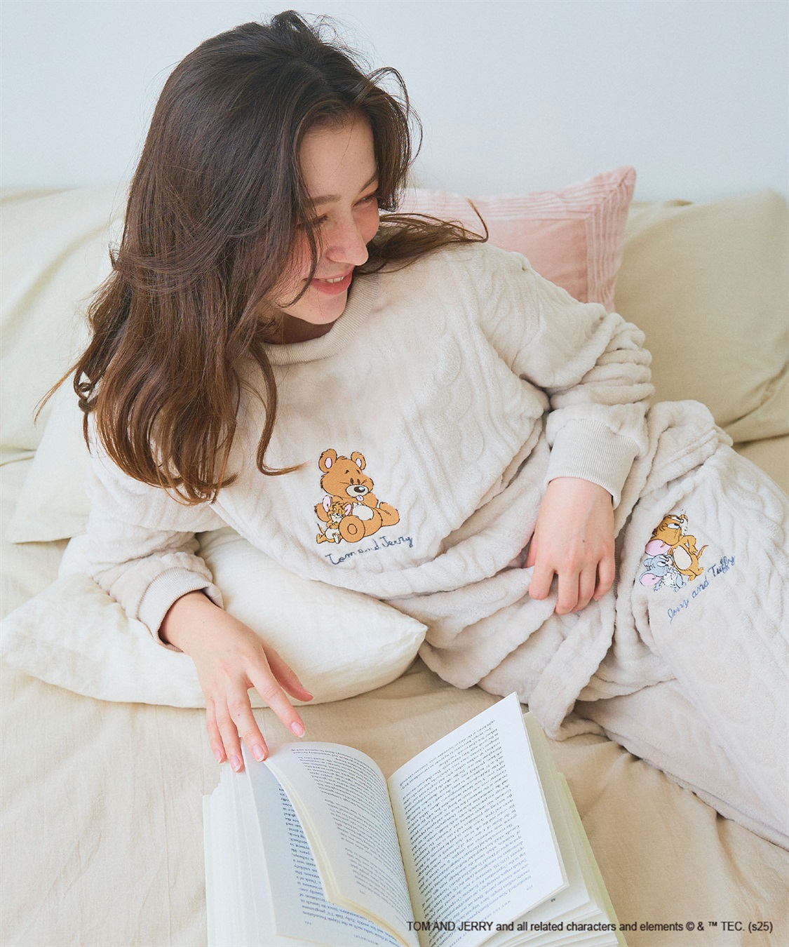 Life Style by cross marche 【TOM and JERRY/トムとジェリー】トムジェリ刺繍ケーブルフリース長袖トップス/ルームウェア（上下別売り）_sub_3