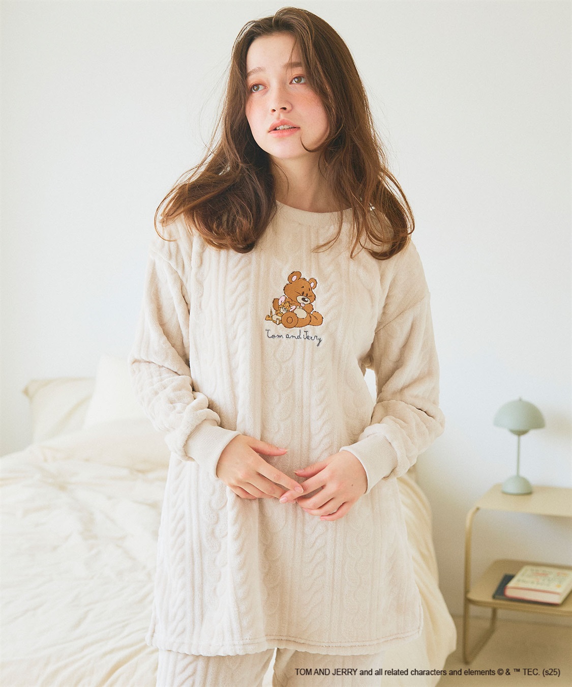 Life Style by cross marche 【TOM and JERRY/トムとジェリー】トムジェリ刺繍ケーブルフリース長袖トップス/ルームウェア（上下別売り）_sub_5