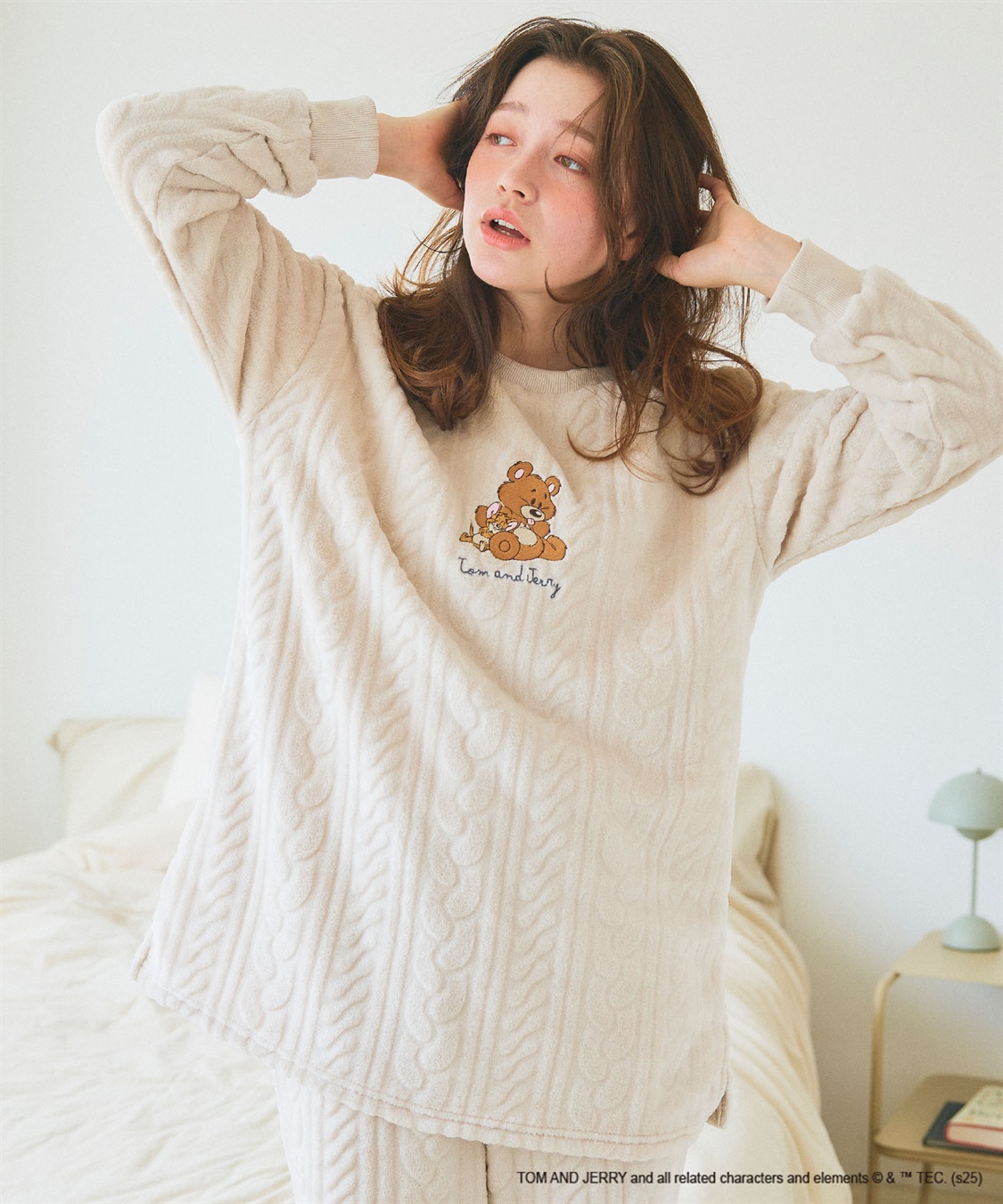 Life Style by cross marche 【TOM and JERRY/トムとジェリー】トムジェリ刺繍ケーブルフリース長袖トップス/ルームウェア（上下別売り）_sub_6