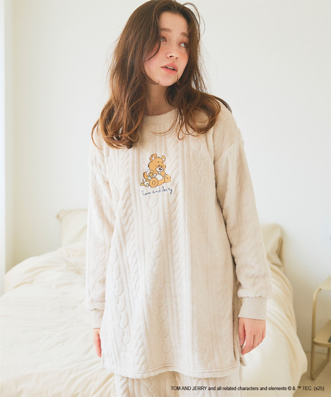 Life Style by cross marche 【TOM and JERRY/トムとジェリー】トムジェリ刺繍ケーブルフリース長袖トップス/ルームウェア（上下別売り）_sub_7
