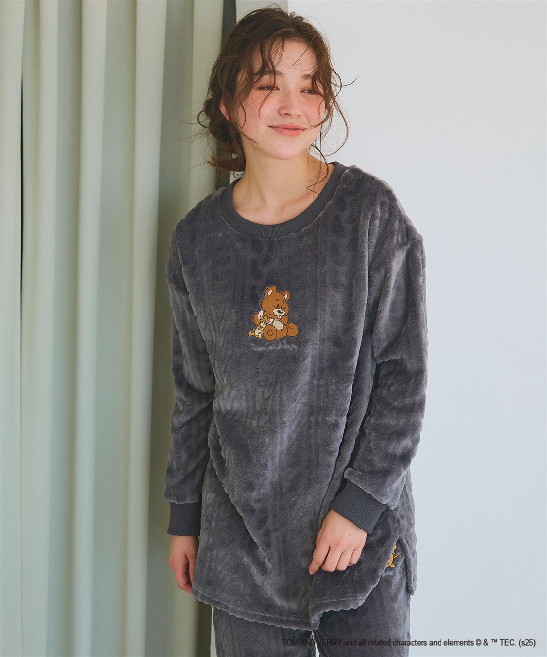 Life Style by cross marche 【TOM and JERRY/トムとジェリー】トムジェリ刺繍ケーブルフリース長袖トップス/ルームウェア（上下別売り）_sub_13
