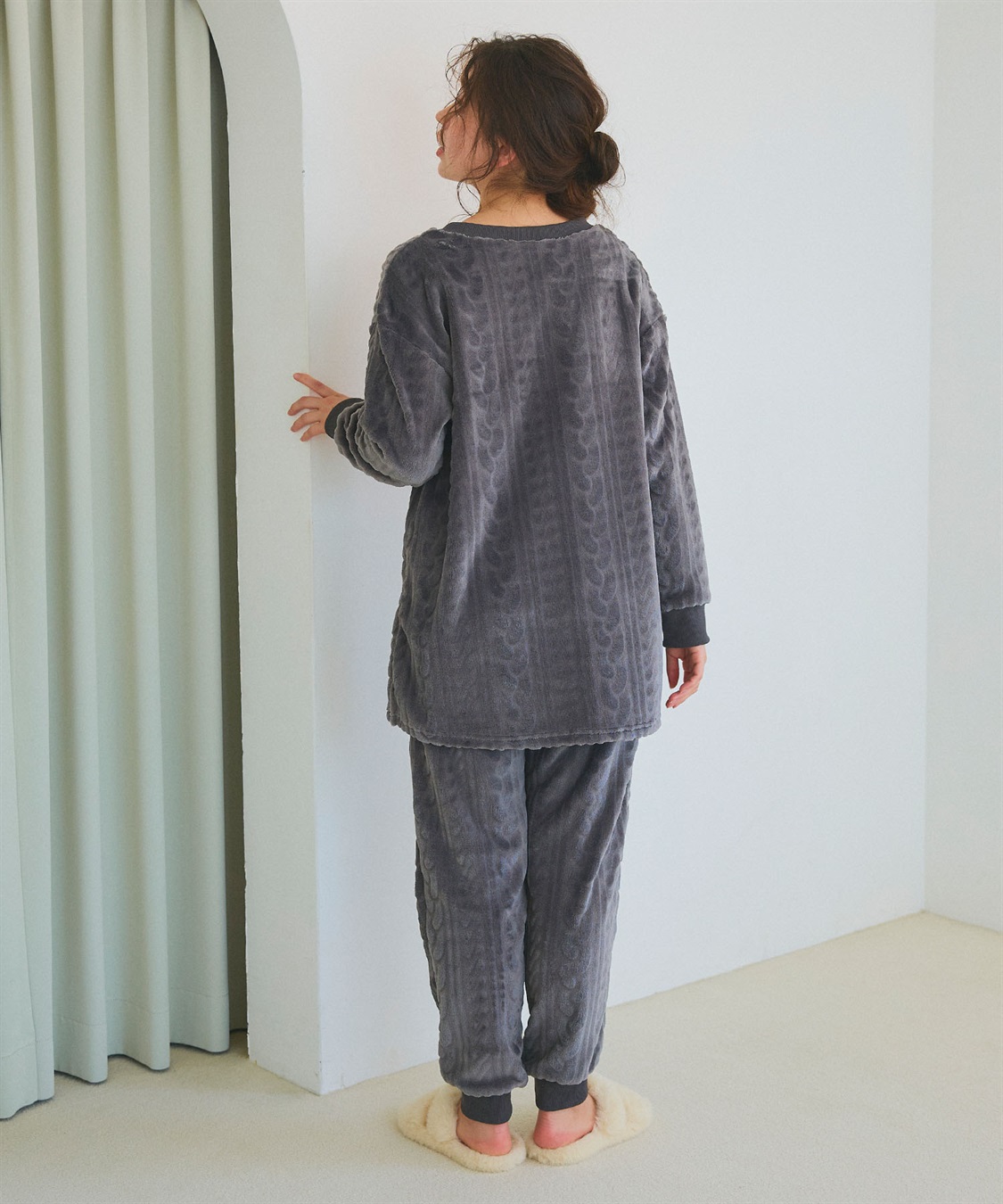 Life Style by cross marche 【TOM and JERRY/トムとジェリー】トムジェリ刺繍ケーブルフリース長袖トップス/ルームウェア（上下別売り）_sub_23