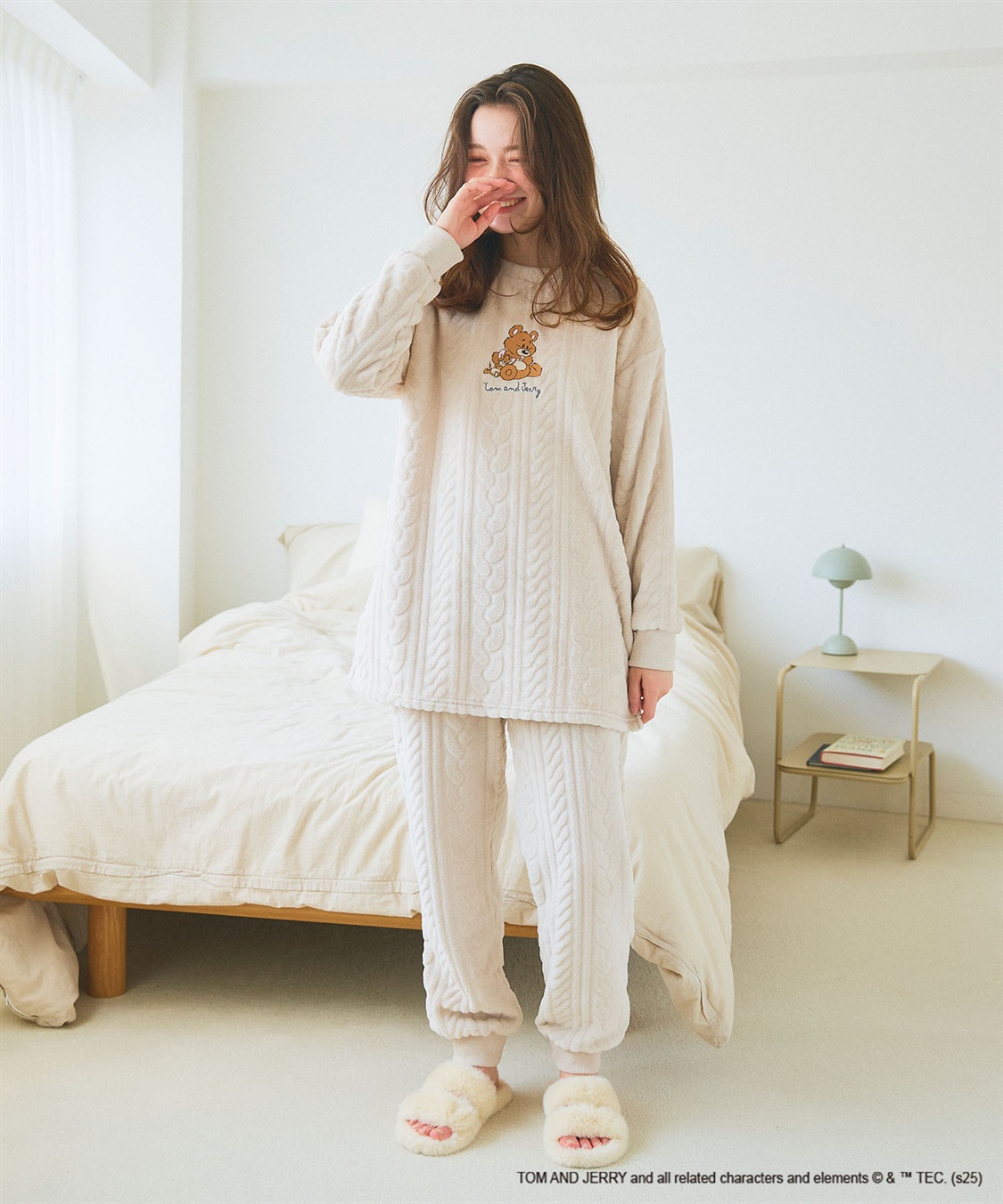 Life Style by cross marche 【TOM and JERRY/トムとジェリー】トムジェリ刺繍ケーブルフリースロングパンツ/ルームウェア（上下別売り）_sub_4