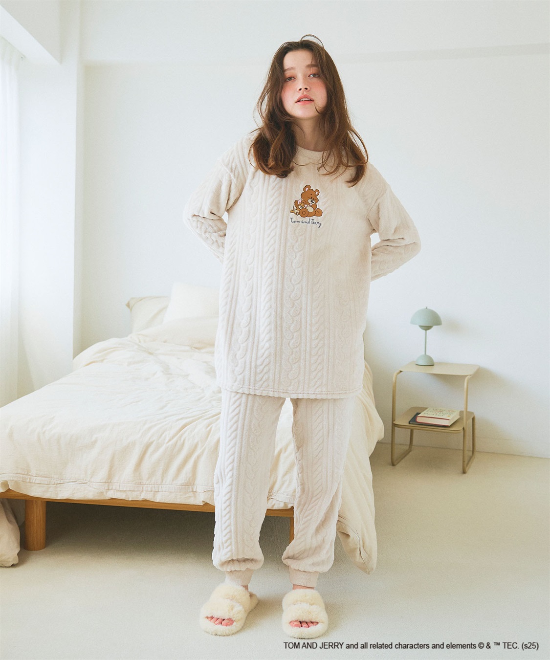 Life Style by cross marche 【TOM and JERRY/トムとジェリー】トムジェリ刺繍ケーブルフリースロングパンツ/ルームウェア（上下別売り）_sub_5