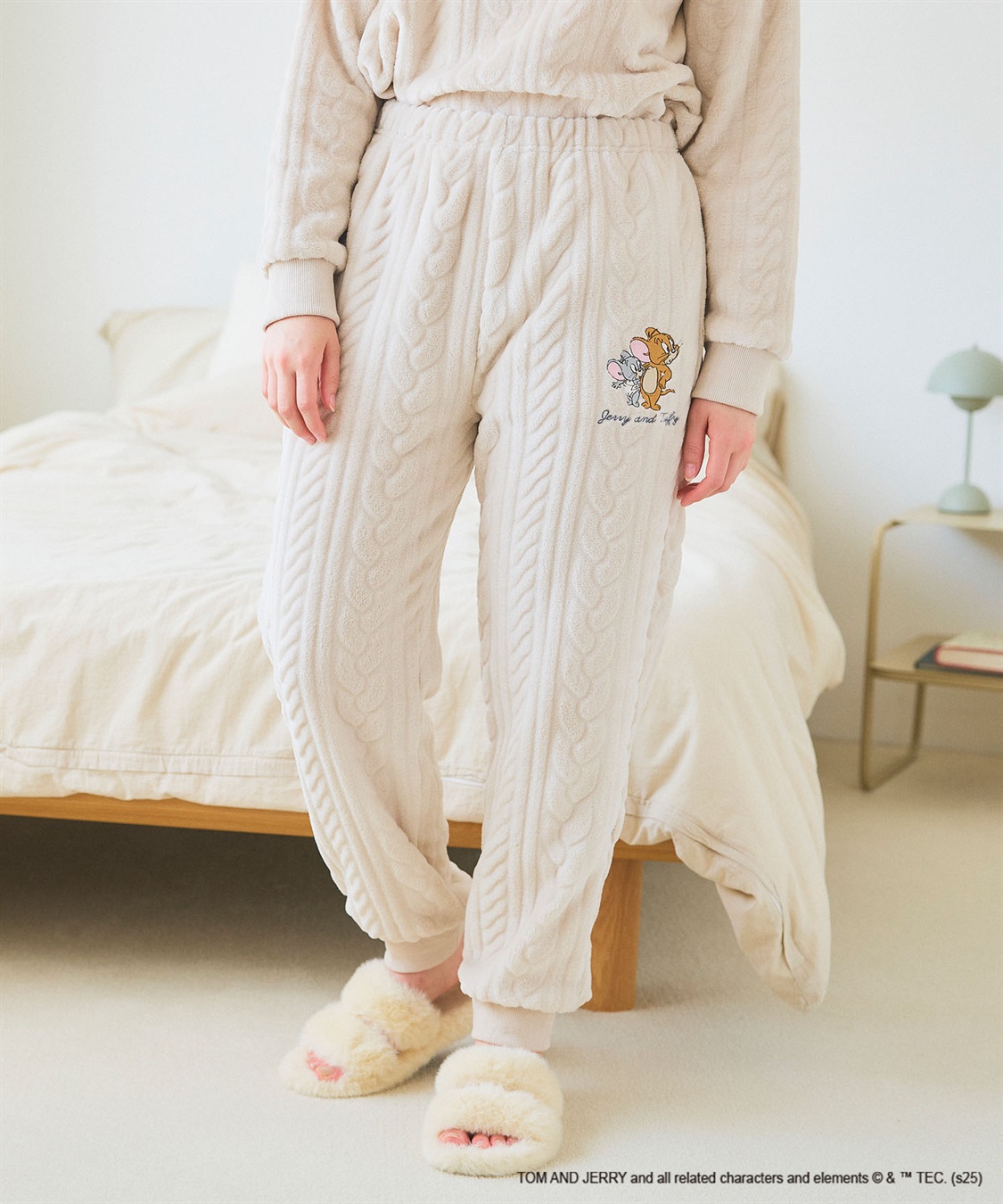 Life Style by cross marche 【TOM and JERRY/トムとジェリー】トムジェリ刺繍ケーブルフリースロングパンツ/ルームウェア（上下別売り）_sub_9