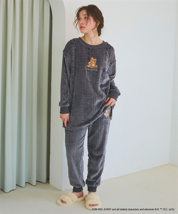 Life Style by cross marche 【TOM and JERRY/トムとジェリー】トムジェリ刺繍ケーブルフリースロングパンツ/ルームウェア（上下別売り）_subthumb_11