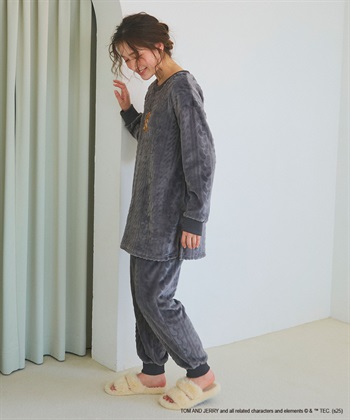 Life Style by cross marche 【TOM and JERRY/トムとジェリー】トムジェリ刺繍ケーブルフリースロングパンツ/ルームウェア（上下別売り）_subthumb_14