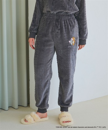Life Style by cross marche 【TOM and JERRY/トムとジェリー】トムジェリ刺繍ケーブルフリースロングパンツ/ルームウェア（上下別売り）_subthumb_16