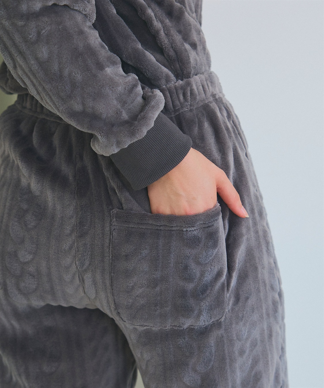 Life Style by cross marche 【TOM and JERRY/トムとジェリー】トムジェリ刺繍ケーブルフリースロングパンツ/ルームウェア（上下別売り）_sub_21