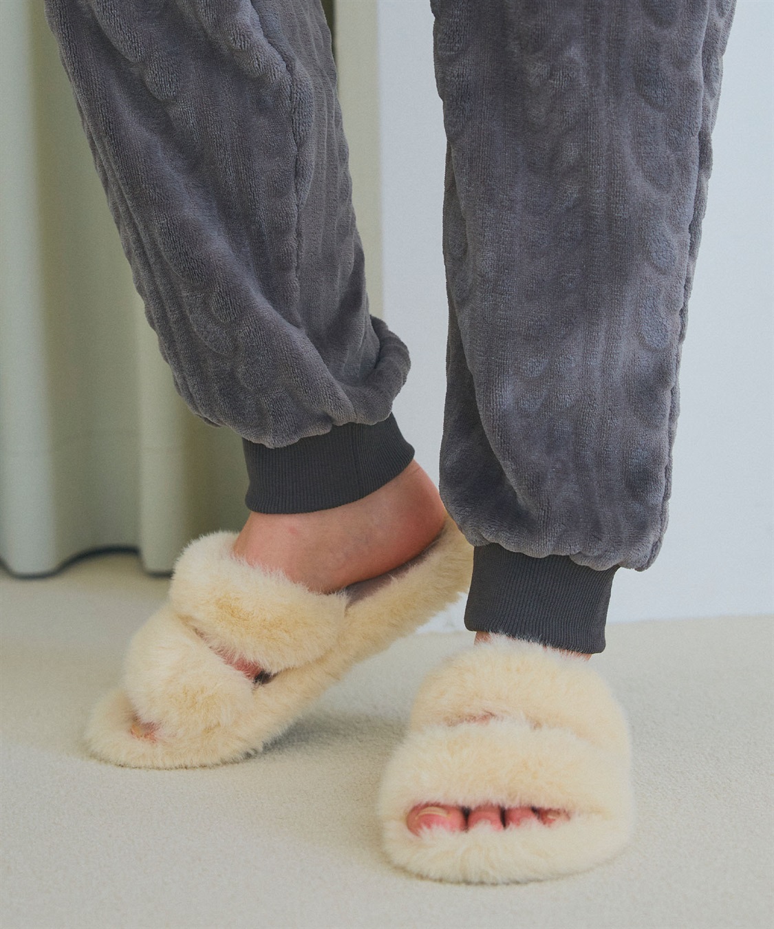 Life Style by cross marche 【TOM and JERRY/トムとジェリー】トムジェリ刺繍ケーブルフリースロングパンツ/ルームウェア（上下別売り）_sub_23